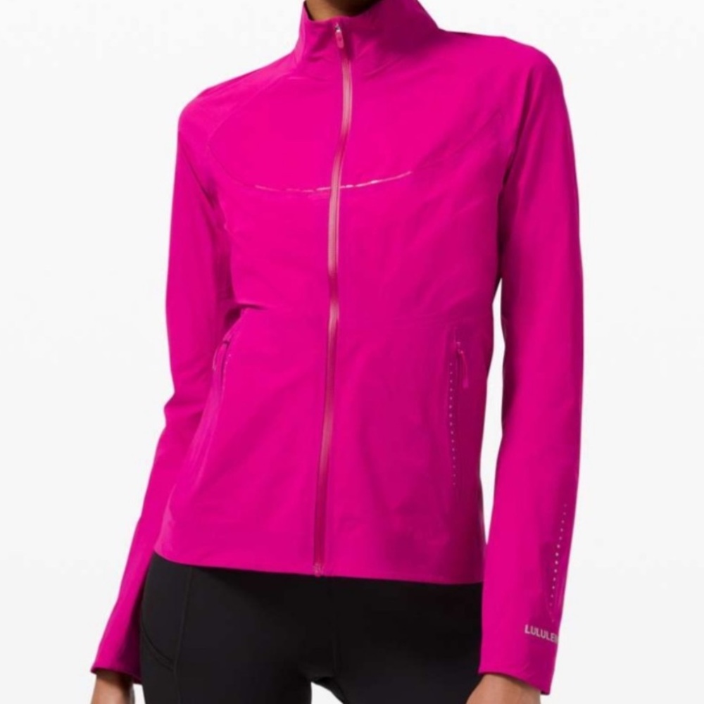 Lululemon Hot Pink Fast and Free Windbreaker Full Zip Jacket | Size 6